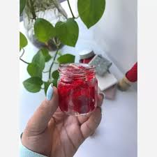 شمع مربا تمشک شیشه ای بدون عطر